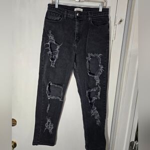 Vibrant MIU Jeans Junior Size 15 Or 31 Washed Black Look